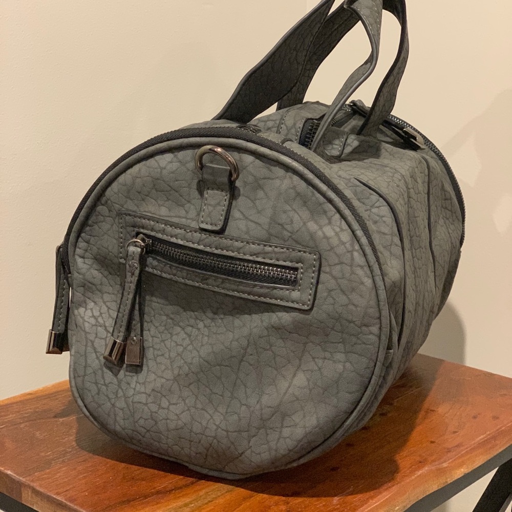 Gray Pebbled Medium Sized Handbag - image 3